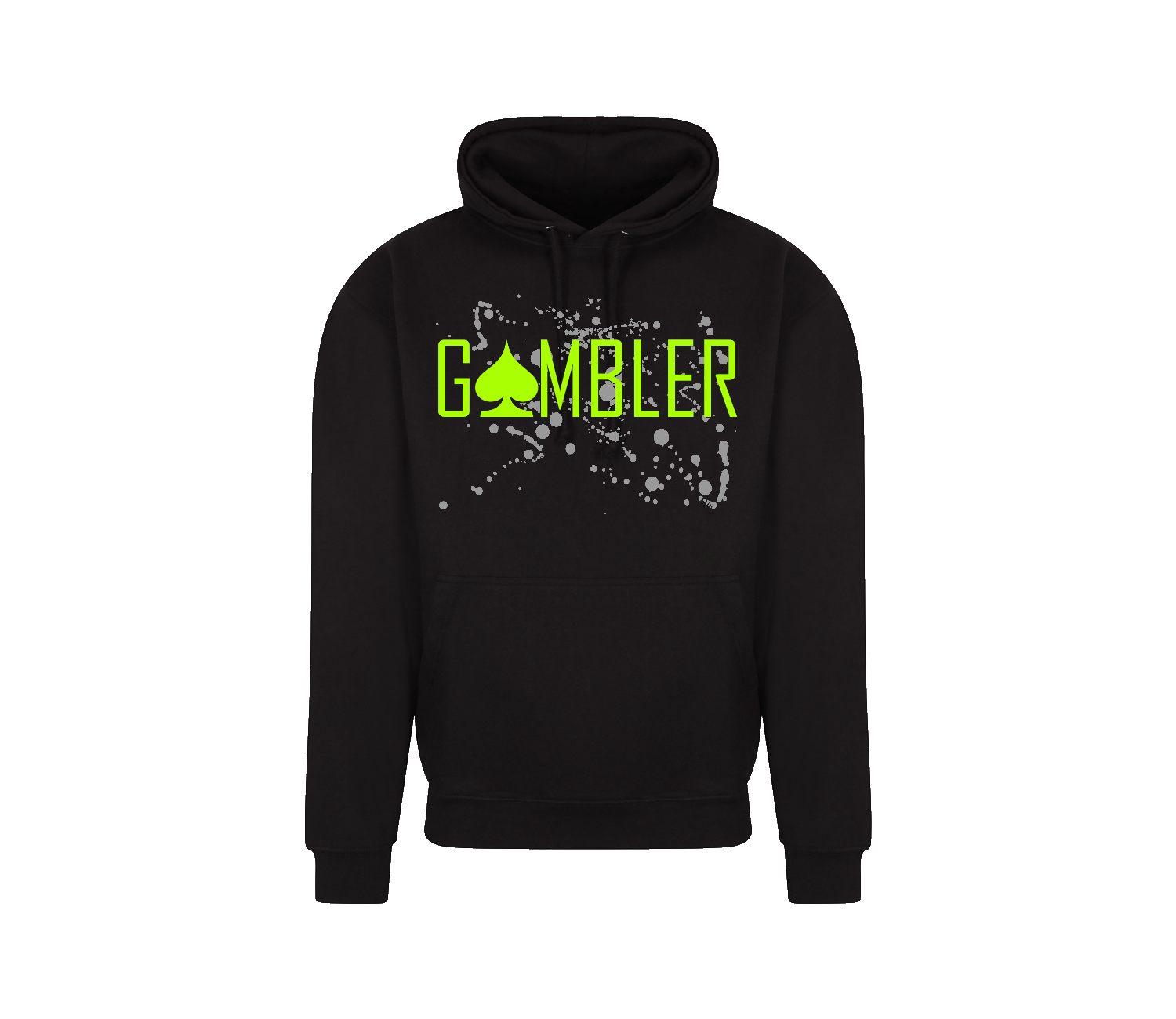 Black Splatter Hoodie Custom GAMBLER